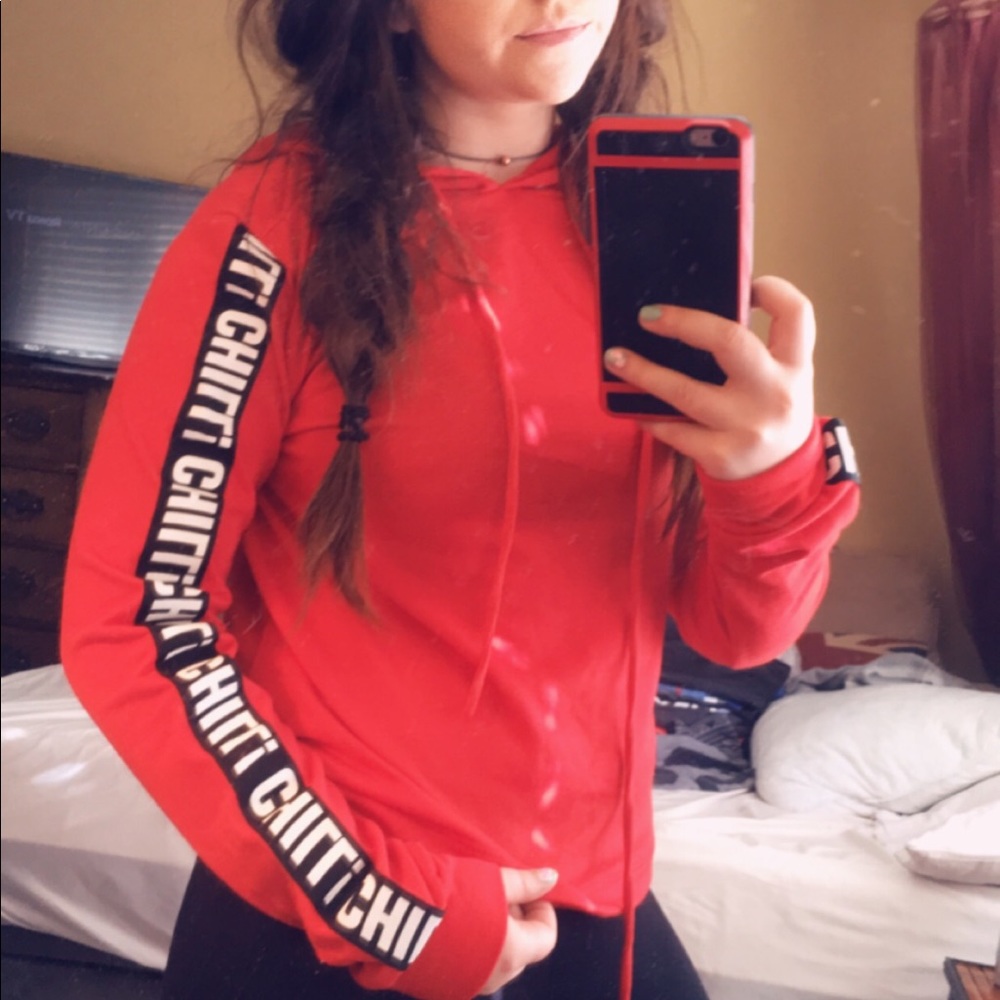 Red “Chill” Hoodie